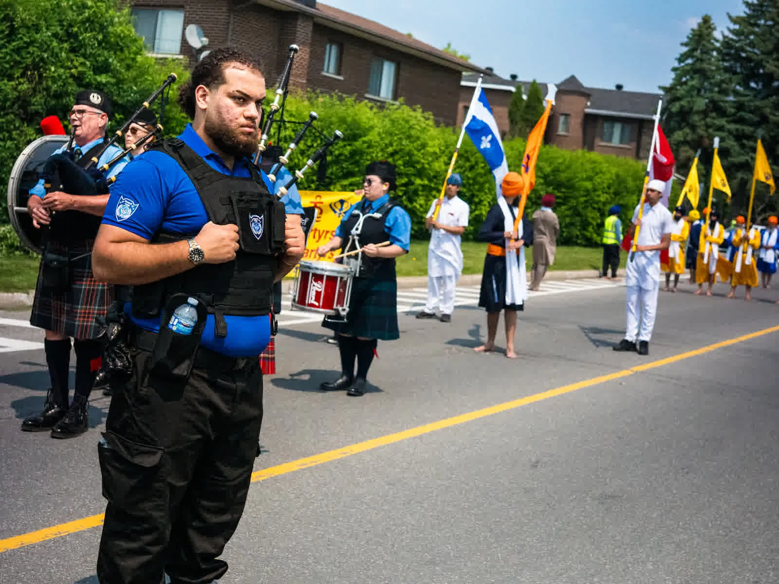 Security agent at a parade