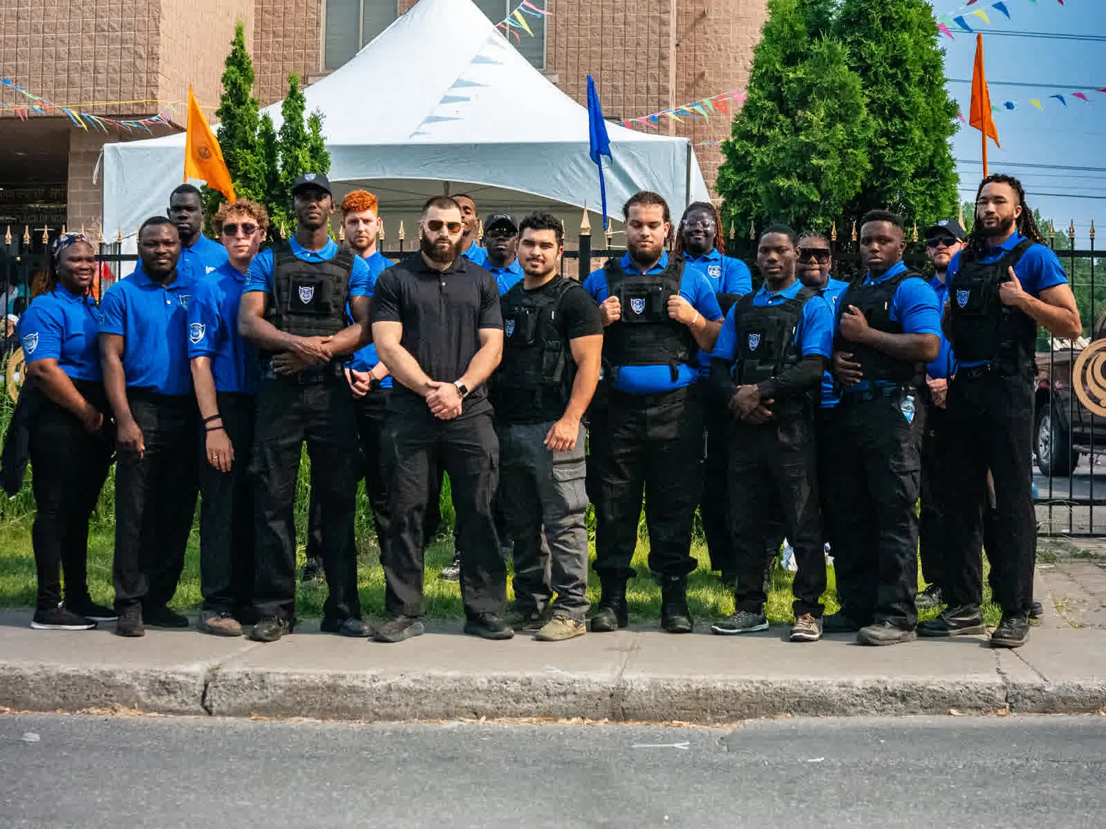 Vision Security event team lined up before an event