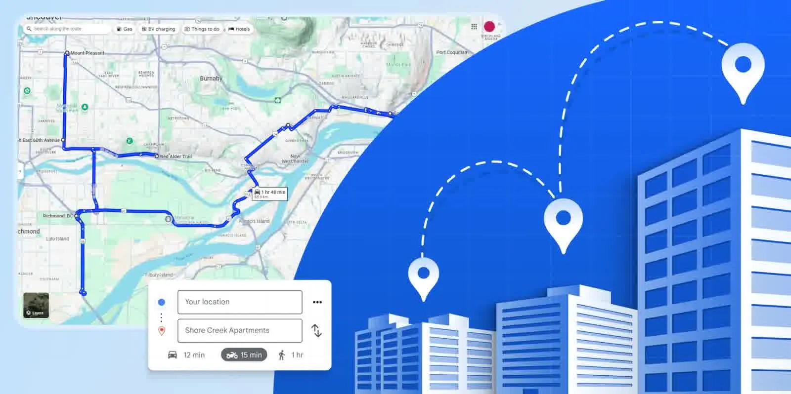 Route planning and scheduling for multiple properties